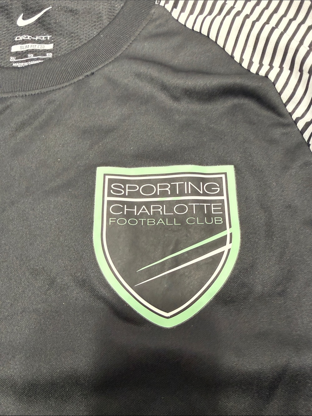 Nike NPLeagues charlotte Football club Men’s Black Soccer Jersey - Picture 4 of 16